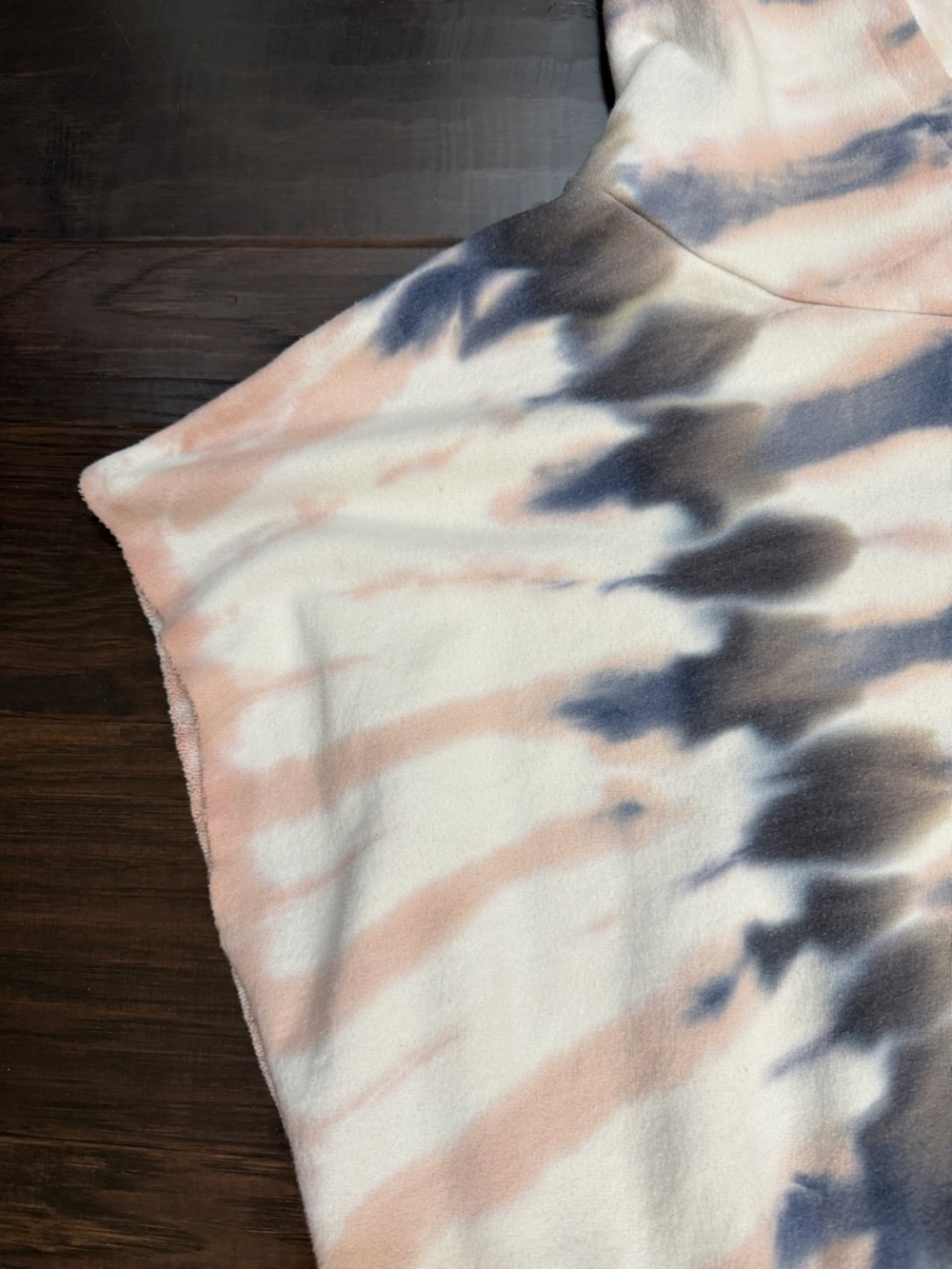 Hoodie Top Young Fabulous & Broke Peach and Navy Tie-Dye - Picture 8 of 15